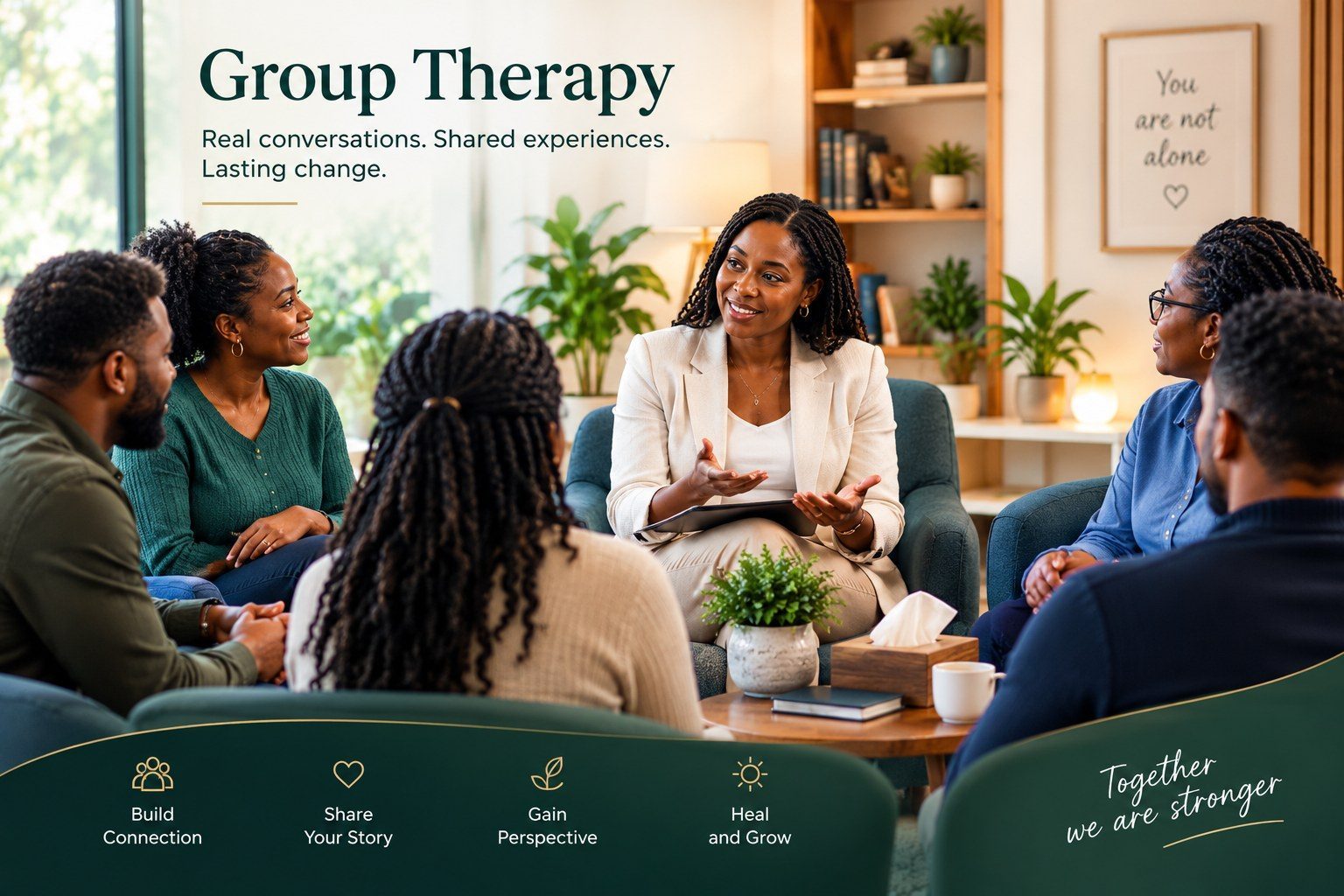 Group therapy: real conversations, shared experiences, lasting change