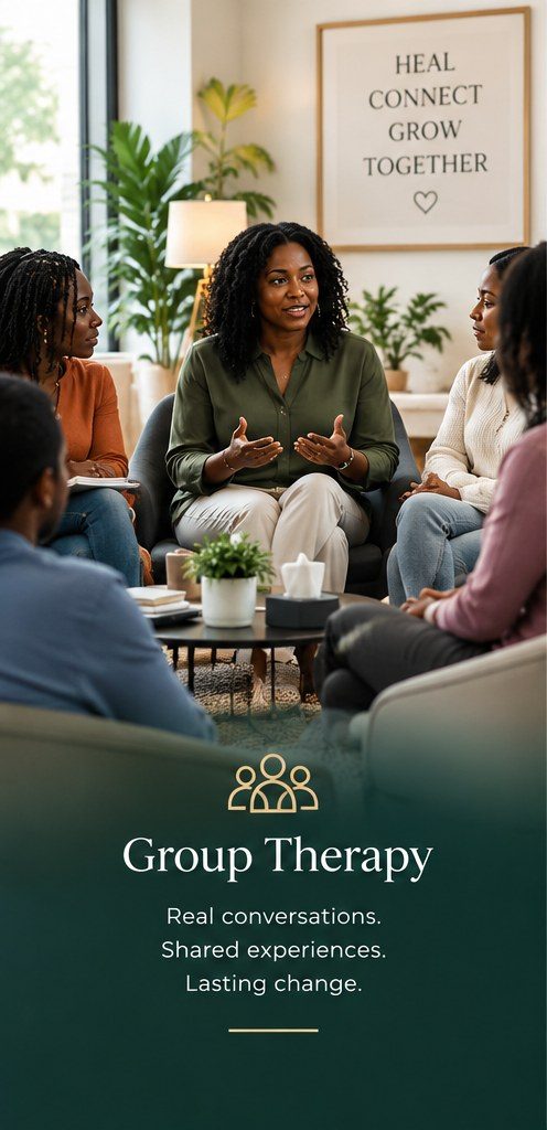 Group therapy: real conversations, shared experiences, lasting change